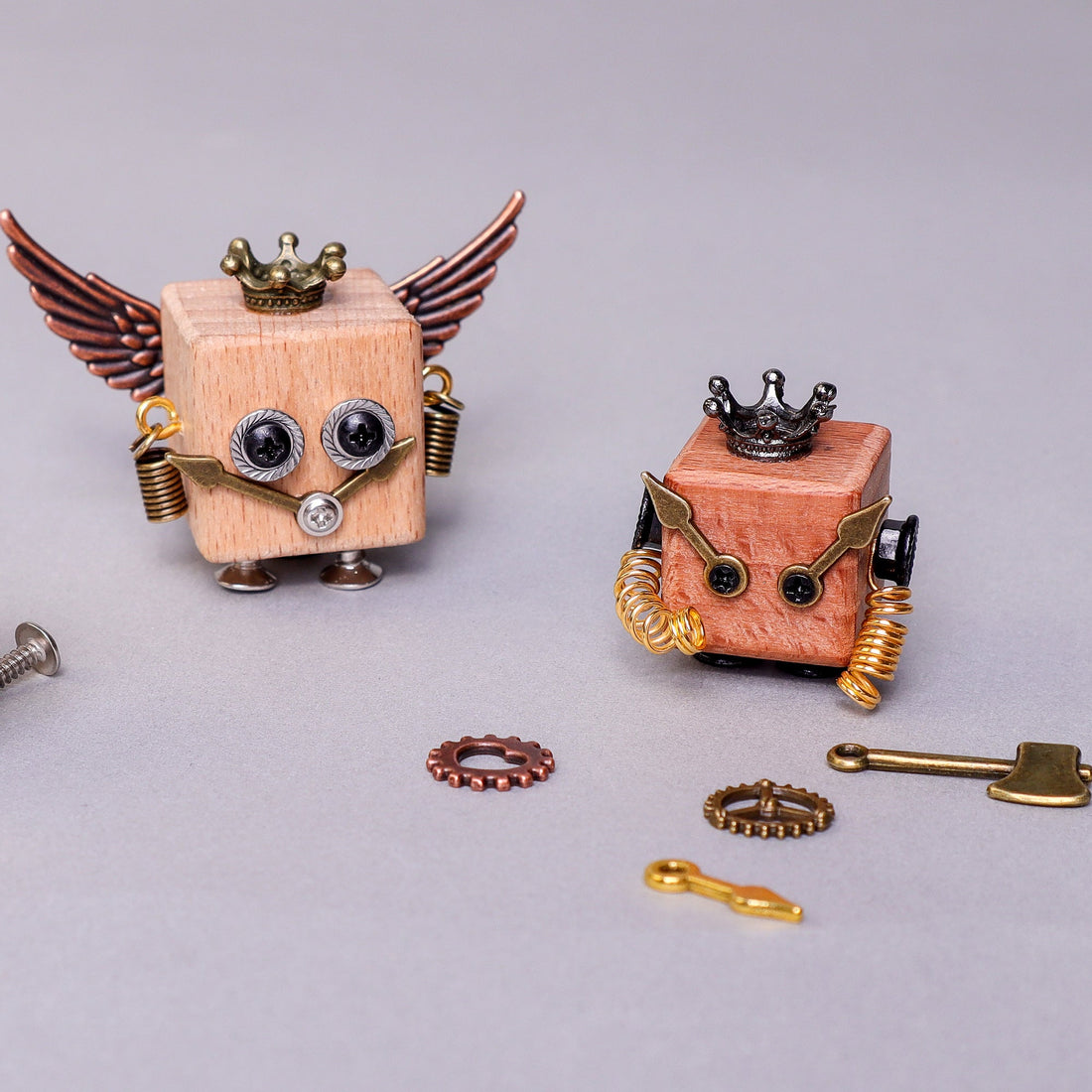 DIY Timberbot Kit – Build 2 Wooden Robots, Make Keychains & Necklaces 11