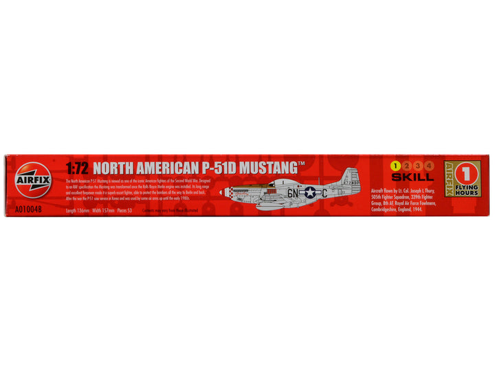 Level 1 Model Kit North American P-51D Mustang Fighter Aircraft 1/72 Plastic Model Kit by Airfix-1