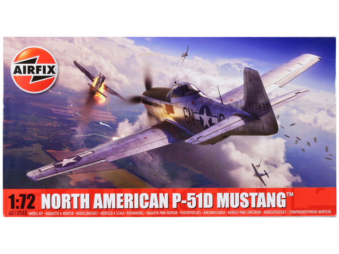 Level 1 Model Kit North American P-51D Mustang Fighter Aircraft 1/72 Plastic Model Kit by Airfix-0