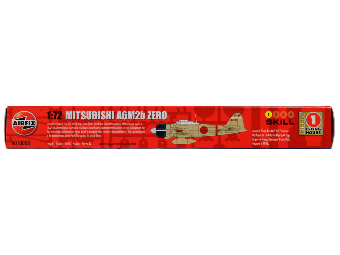 Level 1 Model Kit Mitsubishi A6M2b Zero Fighter Aircraft 1/72 Plastic Model Kit by Airfix-1