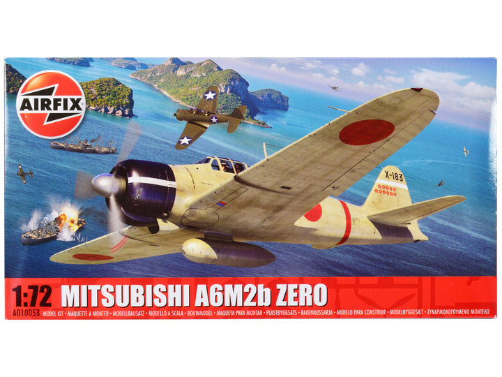 Level 1 Model Kit Mitsubishi A6M2b Zero Fighter Aircraft 1/72 Plastic Model Kit by Airfix-0