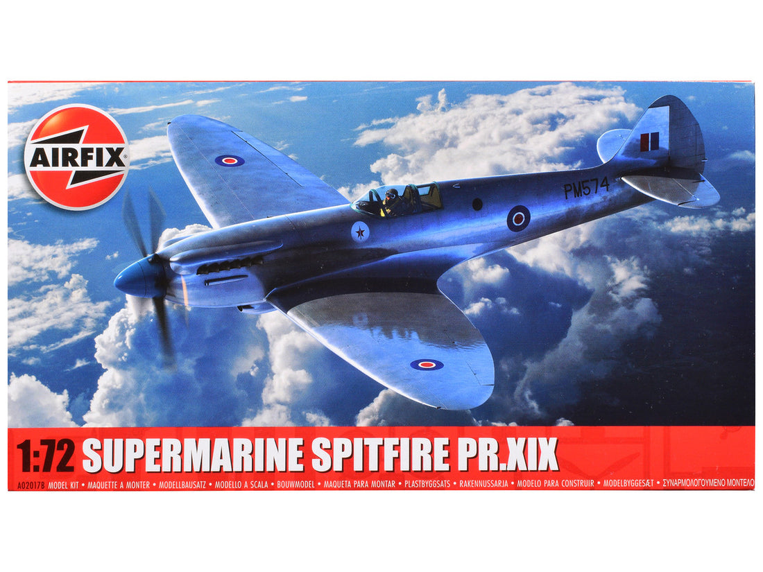 Level 1 Model Kit Supermarine Spitfire PR.XIX Fighter Aircraft 1/72 Plastic Model Kit by Airfix-0