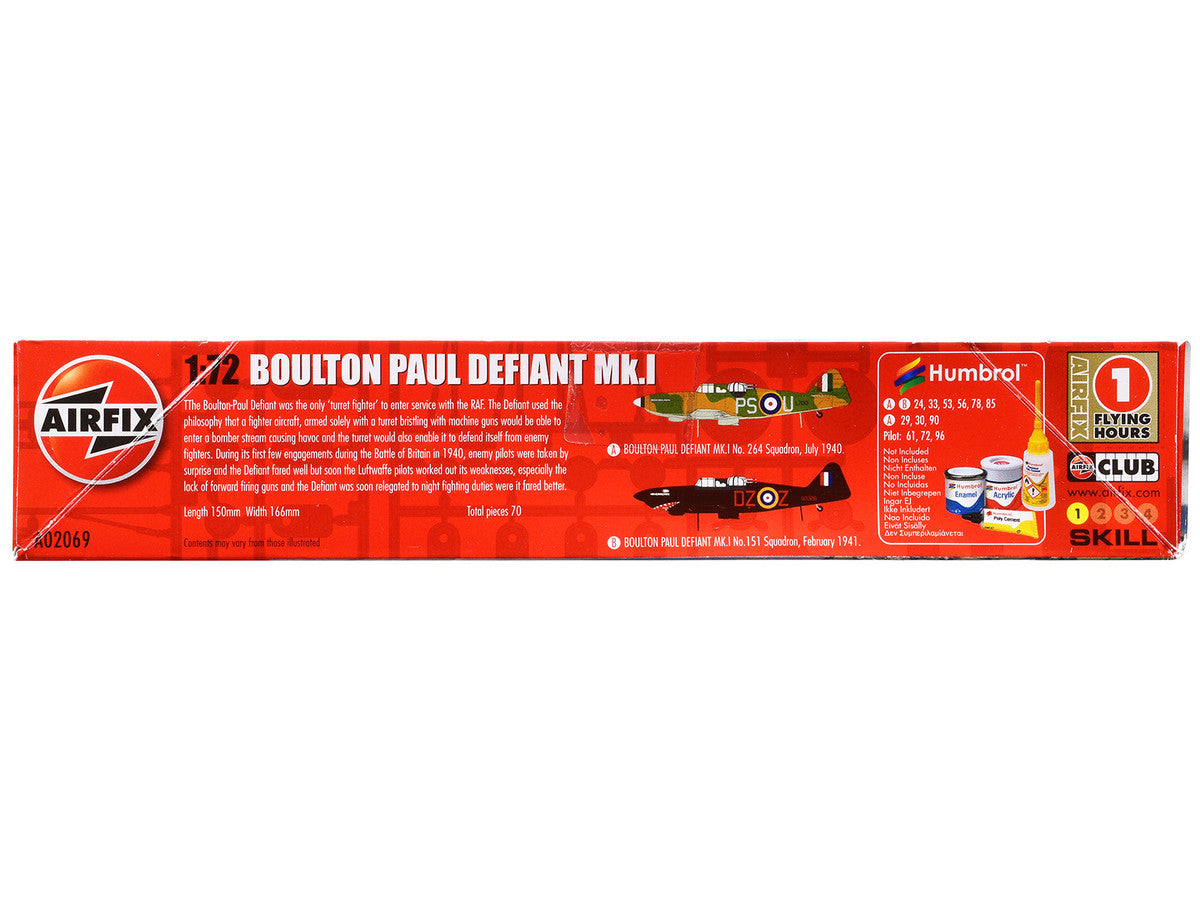 Level 1 Model Kit Boulton Paul Defiant Mk.I Aircraft 1/72 Plastic Model Kit by Airfix-2