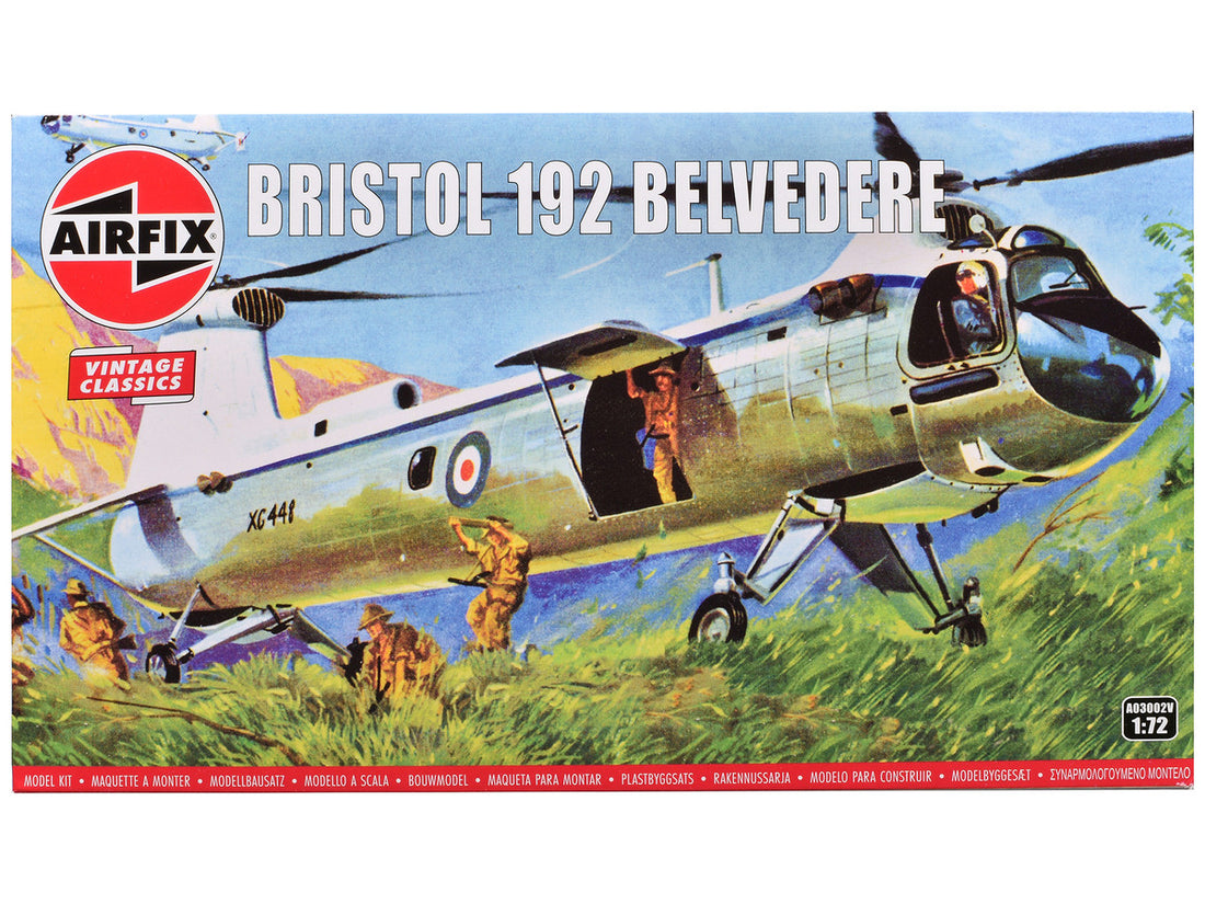 Level 2 Model Kit Bristol 192 Belvedere Helicopter with 2 Scheme Options 1/72 Plastic Model Kit by Airfix-2