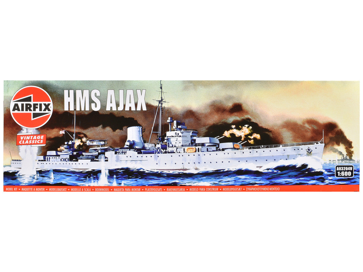 Level 3 Model Kit HMS Ajax Light Cruiser 1/600 Plastic Model Kit by Airfix-0