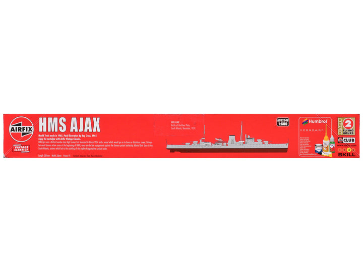 Level 3 Model Kit HMS Ajax Light Cruiser 1/600 Plastic Model Kit by Airfix-1