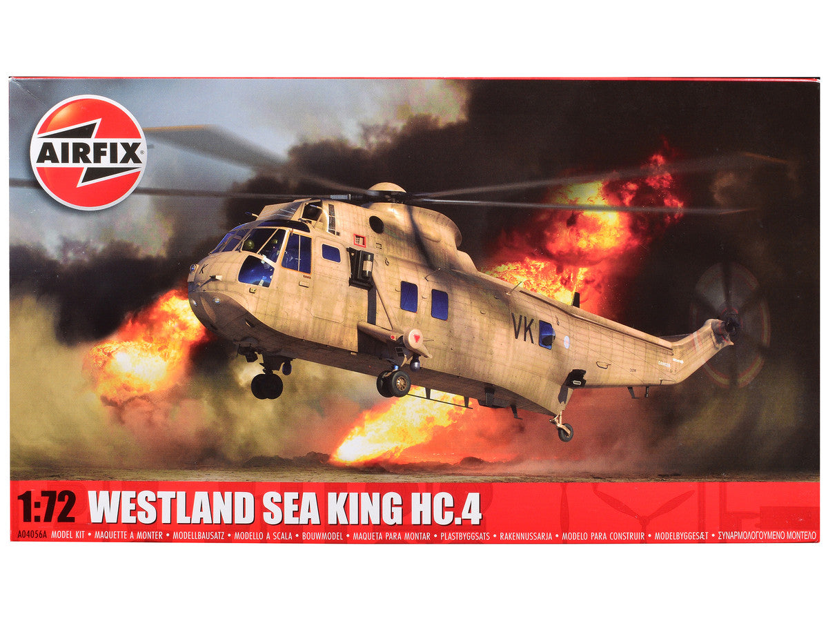 Level 3 Model Kit Westland Sea King HC.4 Helicopter with 2 Scheme Options 1/72 Plastic Model Kit by Airfix-0