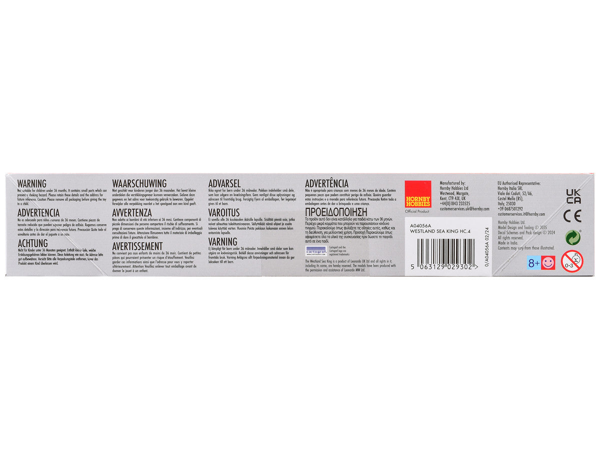 Level 3 Model Kit Westland Sea King HC.4 Helicopter with 2 Scheme Options 1/72 Plastic Model Kit by Airfix-2