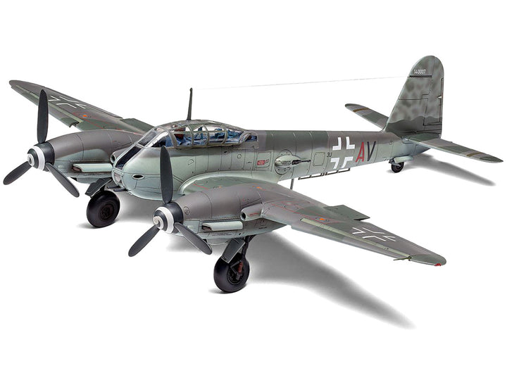 Level 2 Model Kit Messerschmitt Me410A-1/U2 & U4 Fighter-Bomber Aircraft with 2 Scheme Options 1/72 Plastic Model Kit by Airfix-1