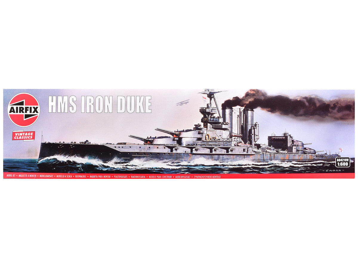 Level 3 Model Kit HMS Iron Duke Frigate "Vintage Classics" Series 1/600 Plastic Model Kit by Airfix-0
