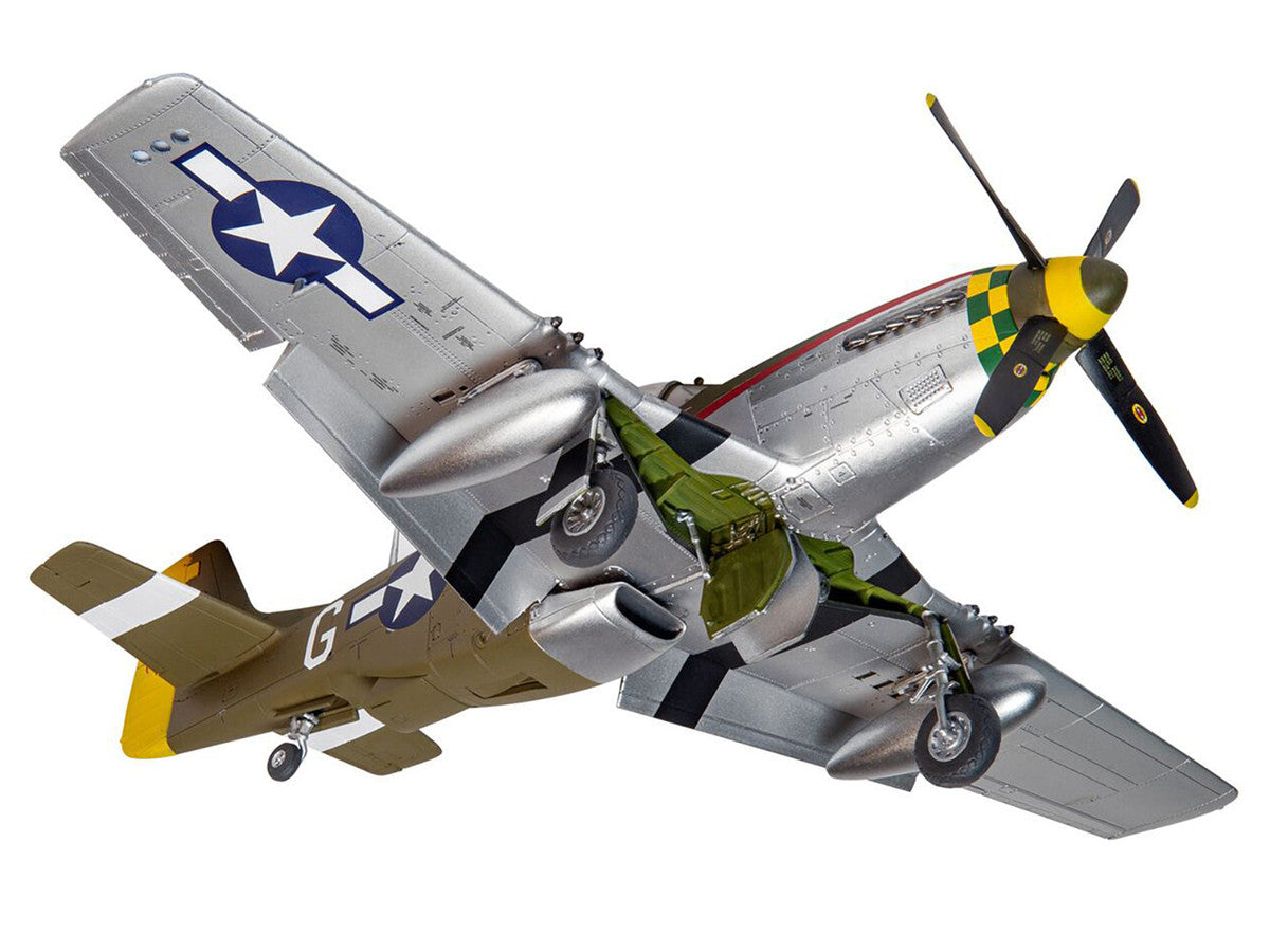 Level 2 Model Kit North American P-51D Mustang Fighter Aircraft with 2 Scheme Options 1/48 Plastic Model Kit by Airfix-2