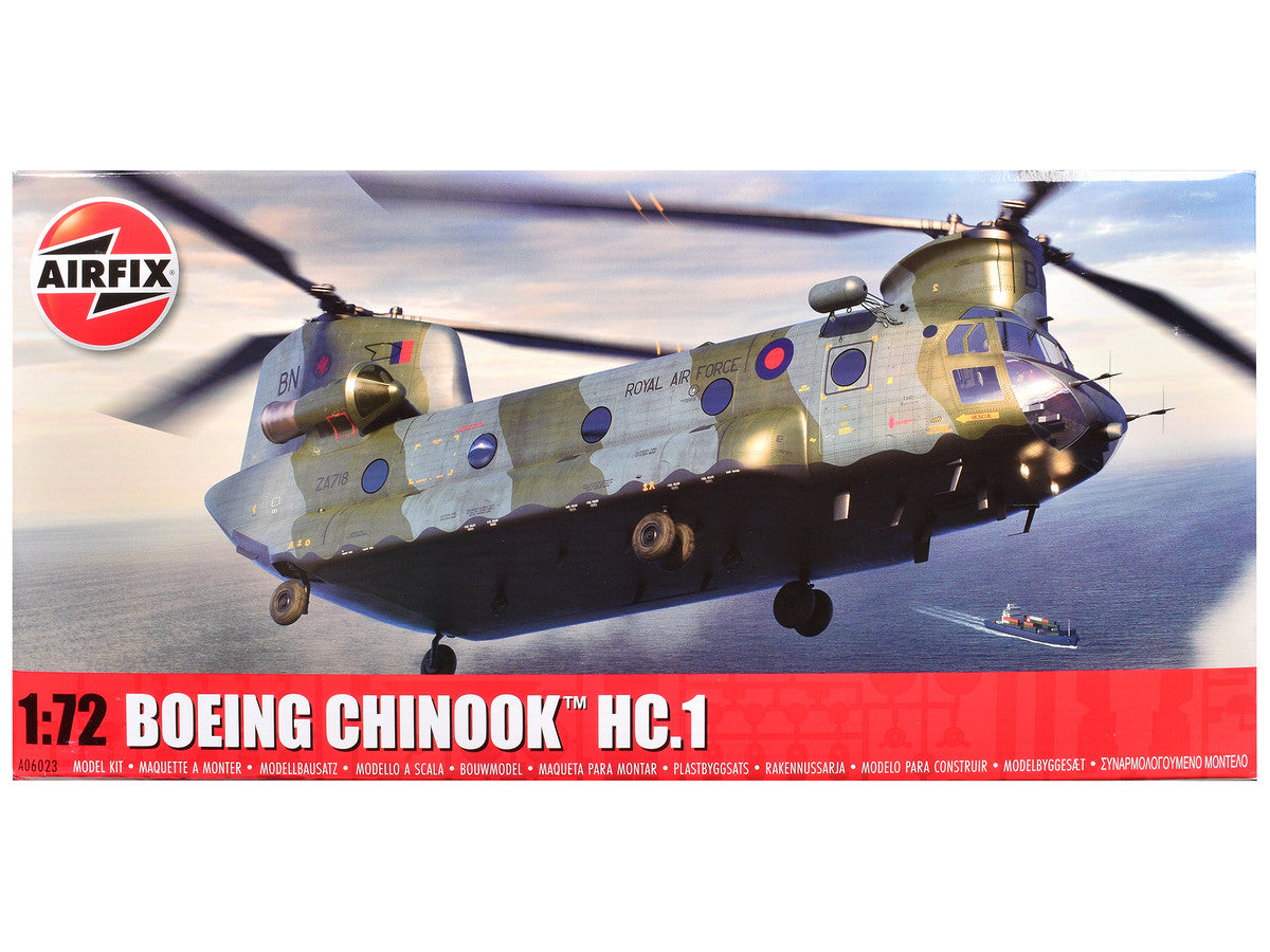 Level 3 Model Kit Boeing Chinook HC.1 Helicopter with 2 Scheme Options 1/72 Plastic Model Kit by Airfix-4