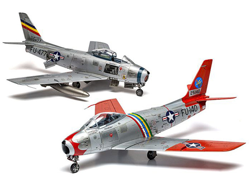 Level 2 Model Kit North American F-86F Sabre Aircraft with 2 Scheme Options 1/48 Plastic Model Kit by Airfix-3