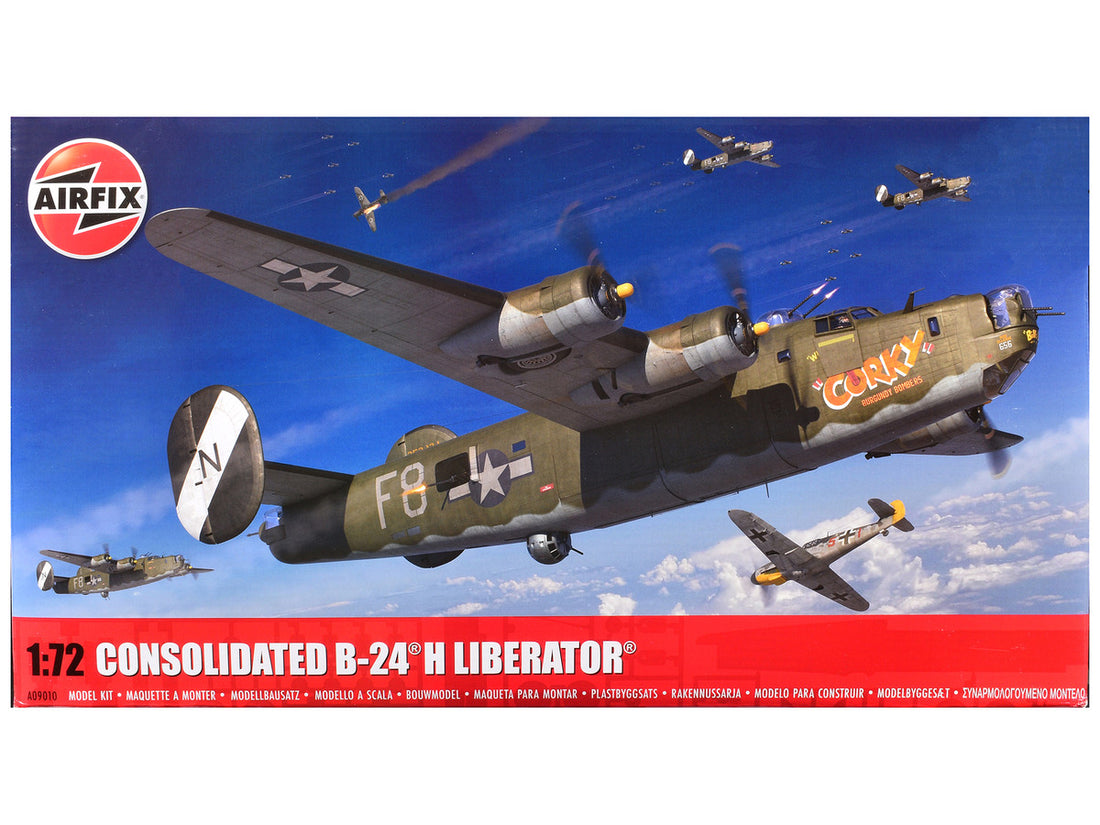 Level 3 Model Kit Consolidated B-24H Liberator Bomber Aircraft with 2 Scheme Options 1/72 Plastic Model Kit by Airfix-4