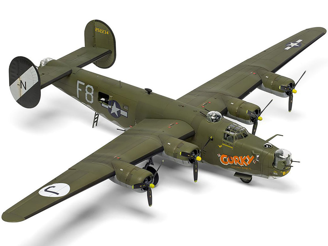 Level 3 Model Kit Consolidated B-24H Liberator Bomber Aircraft with 2 Scheme Options 1/72 Plastic Model Kit by Airfix-2