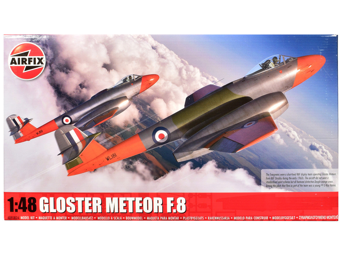Level 3 Model Kit Gloster Meteor F.8 Aircraft with 2 Scheme Options 1/48 Plastic Model Kit by AirfixA09182A-0