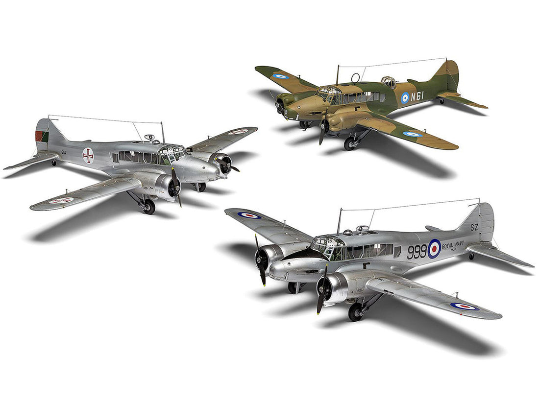 Level 3 Model Kit Avro Anson Mk.I Aircraft with 3 Scheme Options 1/48 Plastic Model Kit by Airfix-1