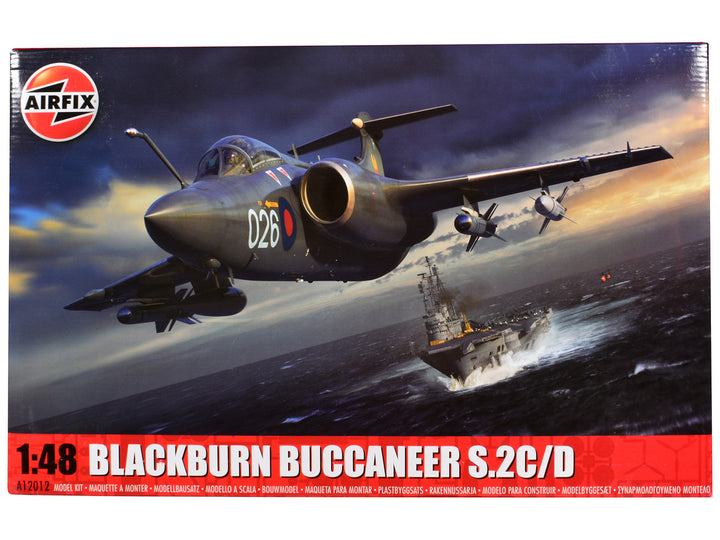 Level 4 Model Kit Blackburn Buccaneer S.2C/D Attack Aircraft with 4 Scheme Options 1/48 Plastic Model Kit by Airfix-0