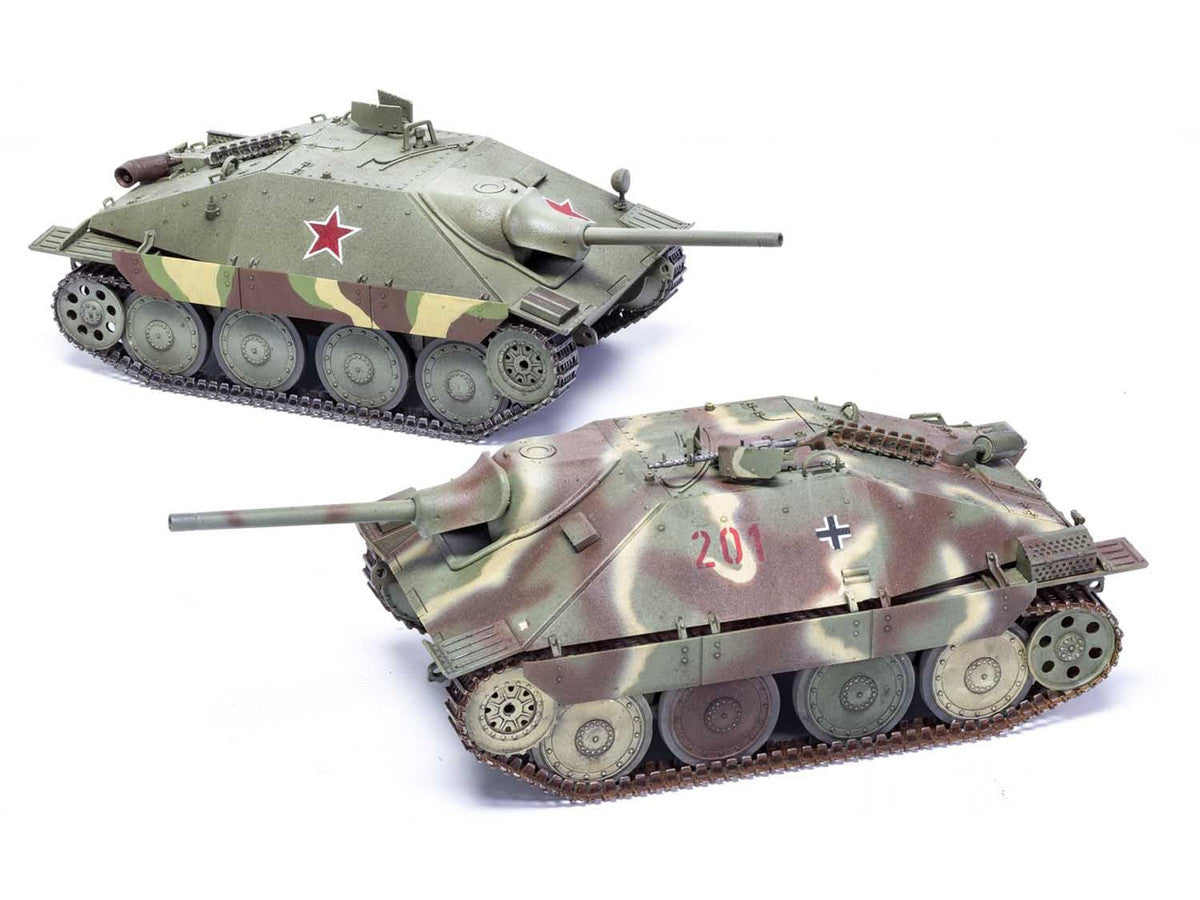 Level 3 Model Kit Jagdpanzer 38(t) Hetzer "Late Version" Tank with 2 Scheme Options (Level 3) 1/35 Plastic Model Kit by Airfix-3
