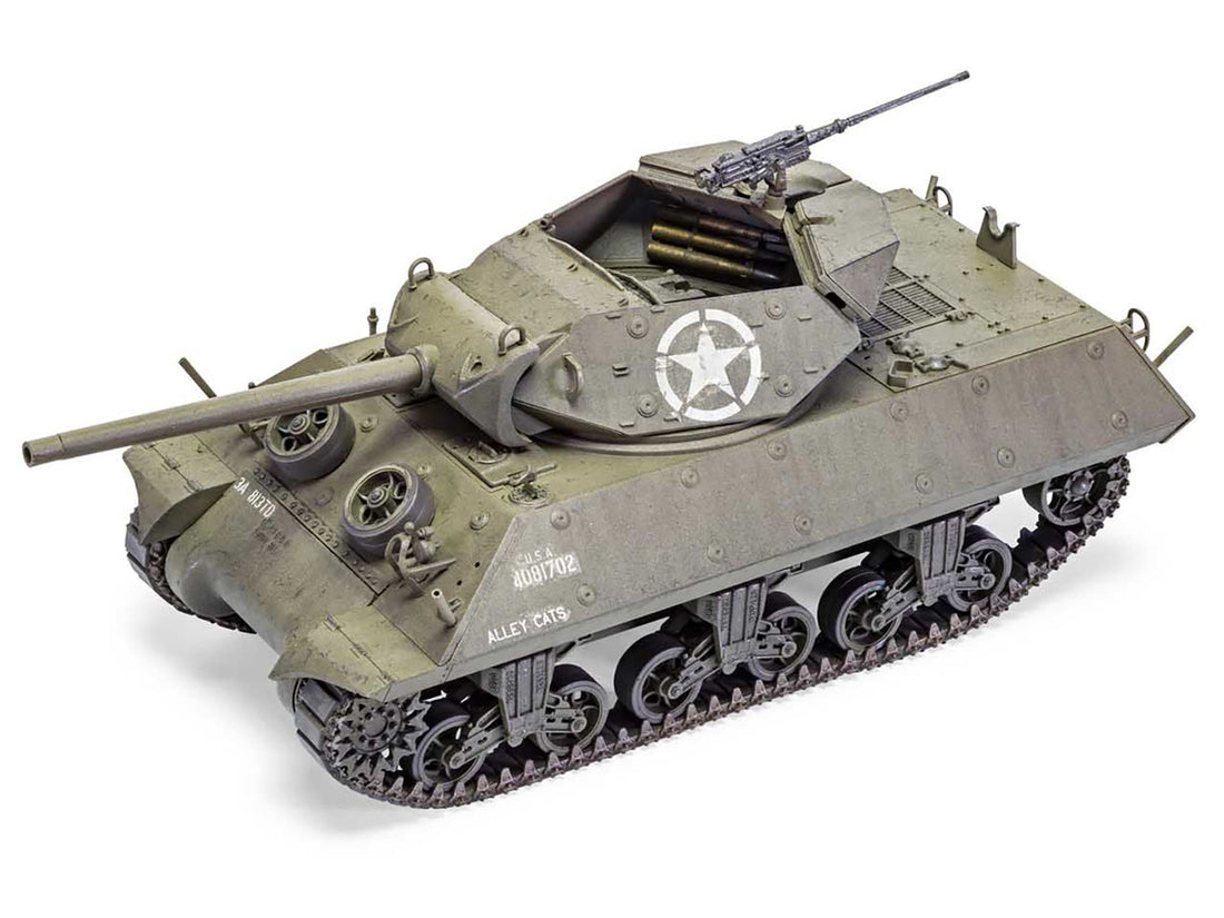 Level 3 Model Kit M10 Gun Motor Carriage (GMC) Tank Destroyer with 2 Scheme Options 1/35 Plastic Model Kit by Airfix-1