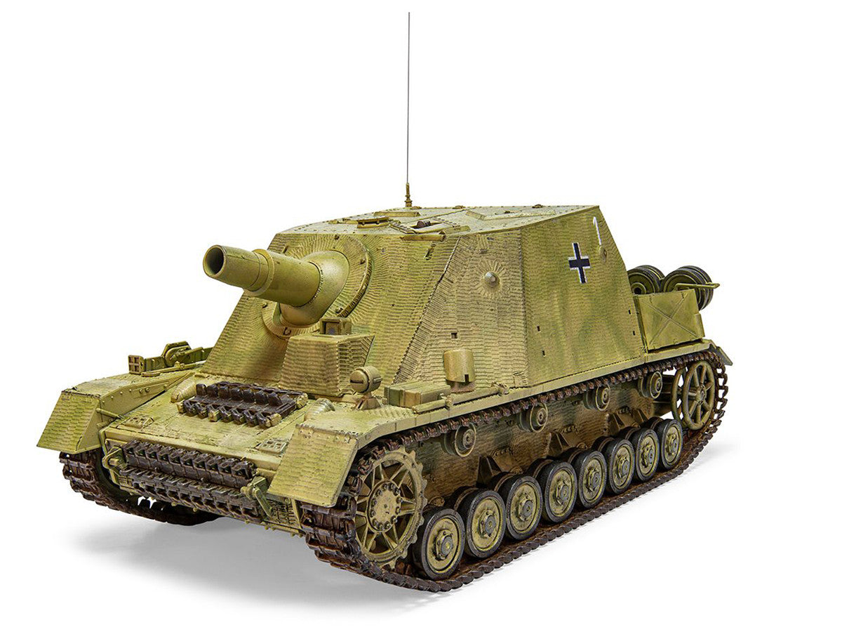 Level 3 Model Kit Sturmpanzer IV Brummbar "Mid Version" Tank with 2 Scheme Options 1/35 Plastic Model Kit by Airfix-4