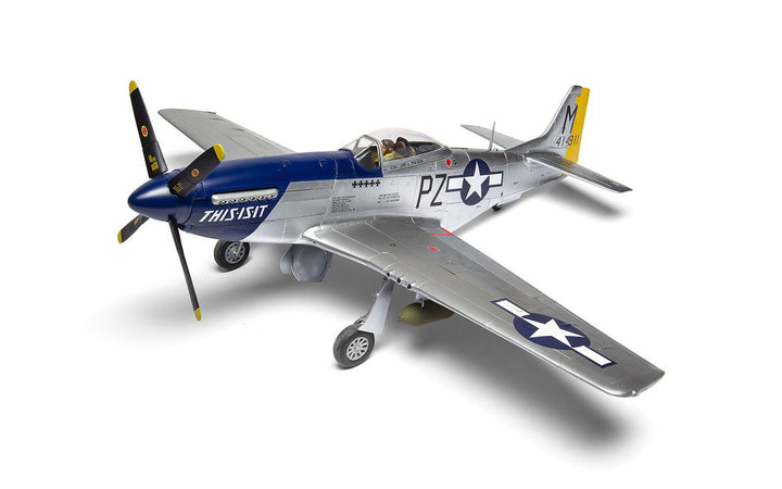 Level 4 Model Kit North American P-51D Mustang Aircraft with 2 Scheme Options 1/24 Plastic Model Kit by Airfix-1