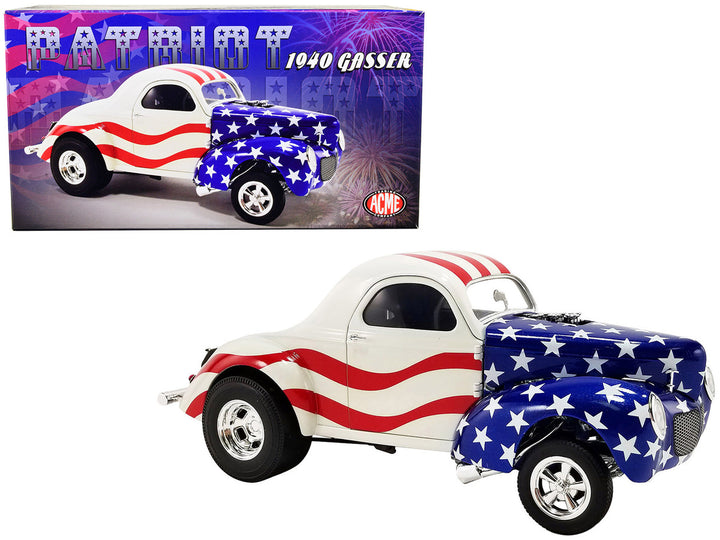 1940 Gasser "Patriot" American Flag Livery Limited Edition to 300 pieces Worldwide 1/18 Diecast Model Car by ACME-0