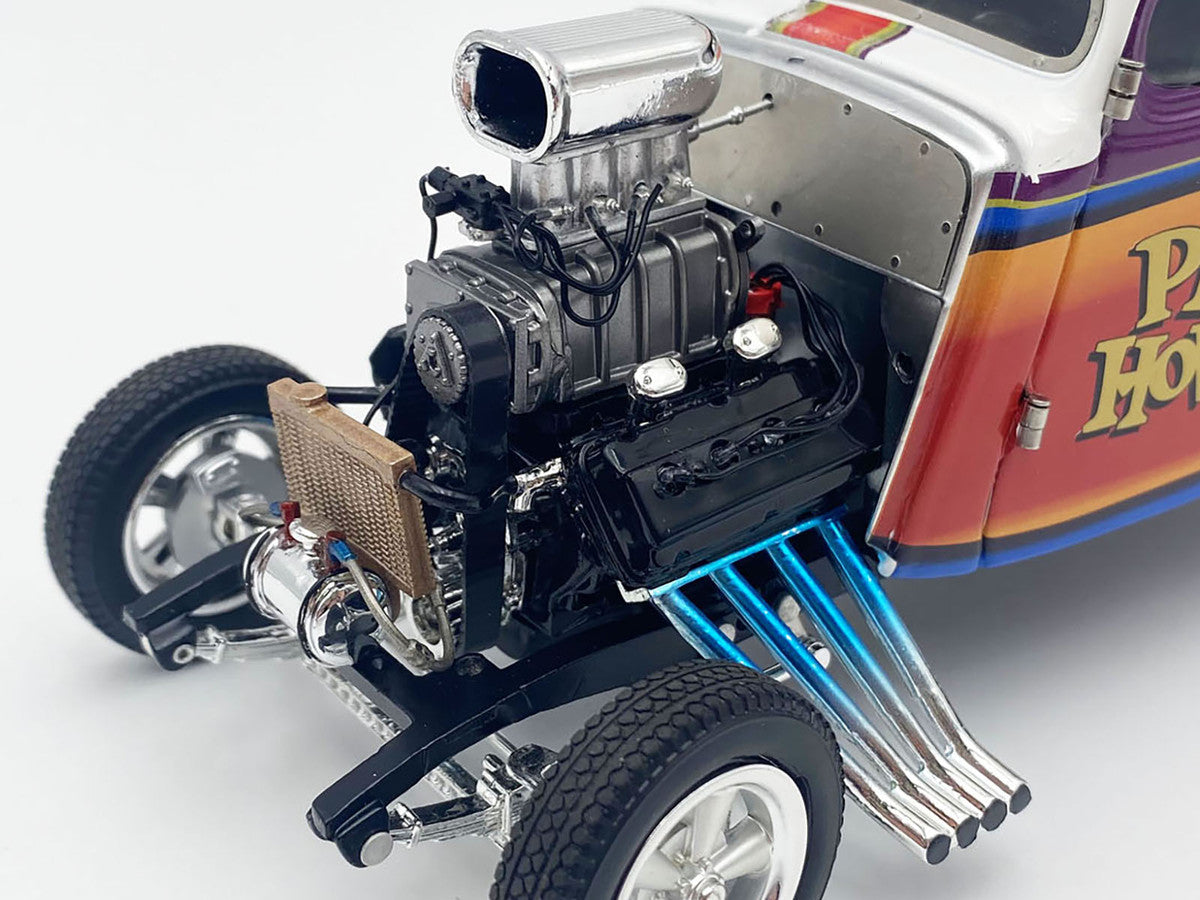 1933 Gasser "Prock & Howell - F Troop" Blue and White with Stripes Limited Edition to 348 pieces Worldwide 1/18 Diecast Model Car by ACME-2