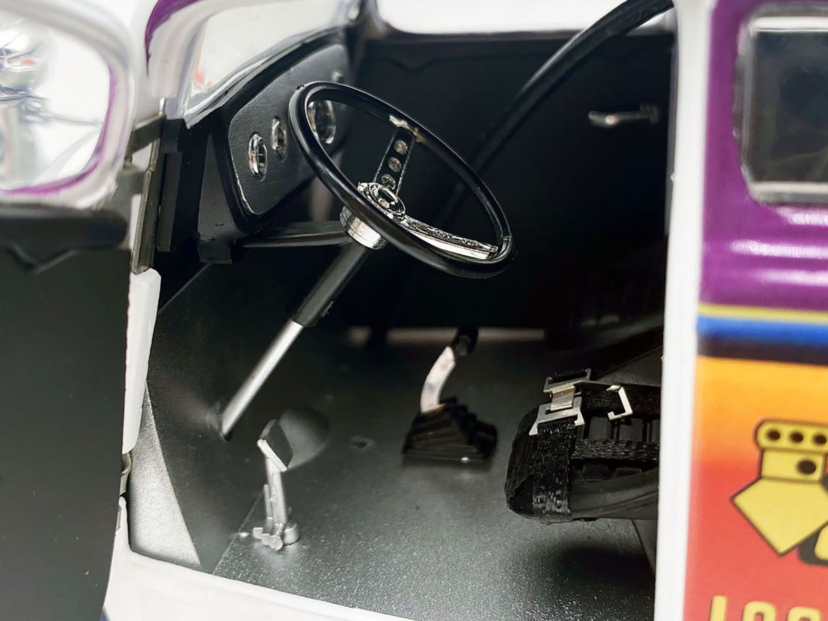 1933 Gasser "Prock & Howell - F Troop" Blue and White with Stripes Limited Edition to 348 pieces Worldwide 1/18 Diecast Model Car by ACME-1