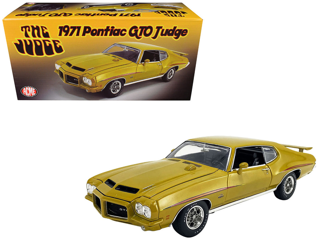 1971 Pontiac GTO Judge Quezal Gold Metallic Limited Edition to 366 pieces Worldwide 1/18 Diecast Model Car by ACME-3