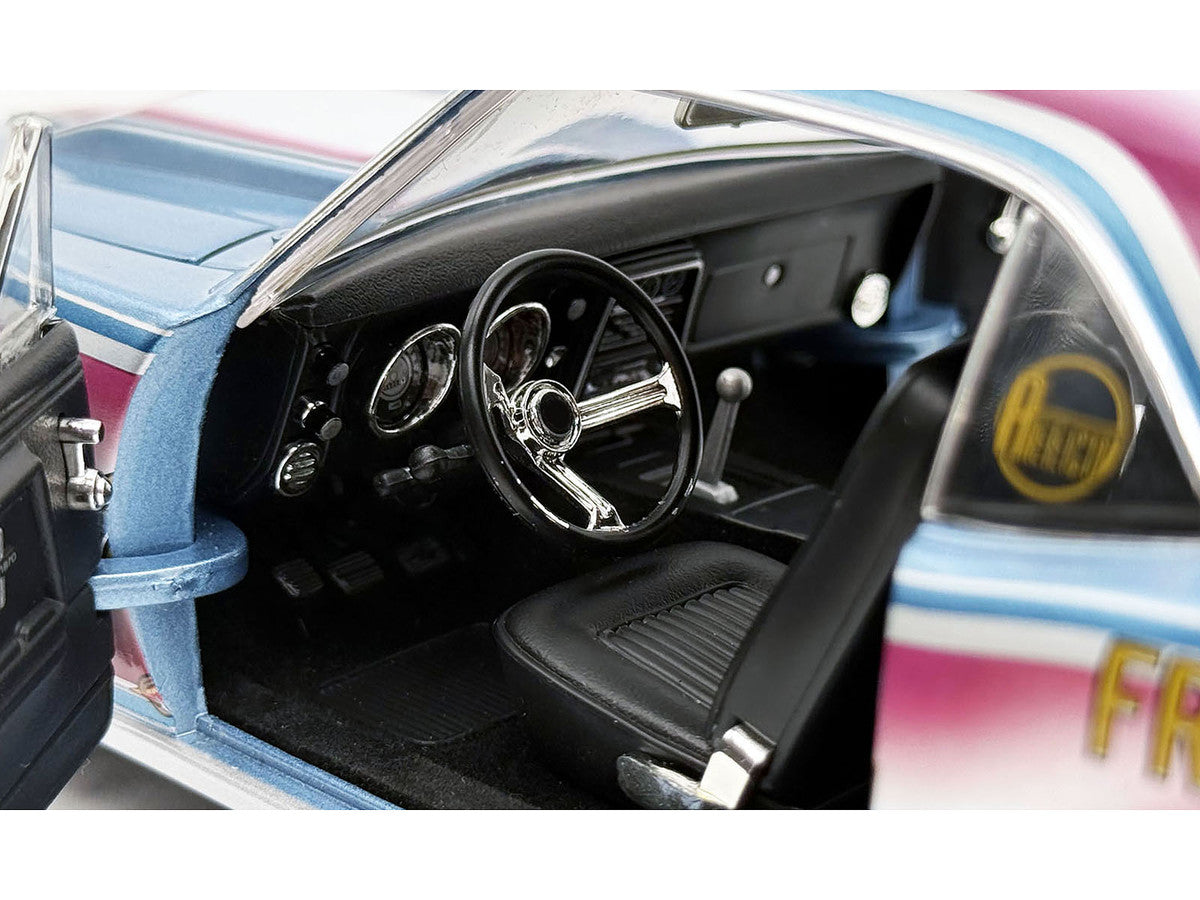 Chevrolet Camaro 1967 "Mr. Bardahl Drag Car" Blue Metallic with Red and White Graphics Limited Edition to 312 pieces Worldwide 1/18 Diecast Model Car by ACME 2