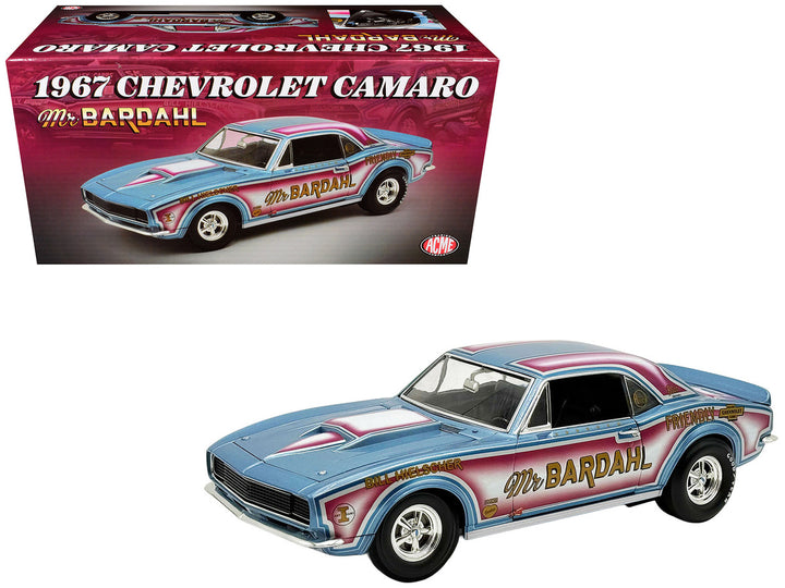 Chevrolet Camaro 1967 "Mr. Bardahl Drag Car" Blue Metallic with Red and White Graphics Limited Edition to 312 pieces Worldwide 1/18 Diecast Model Car by ACME