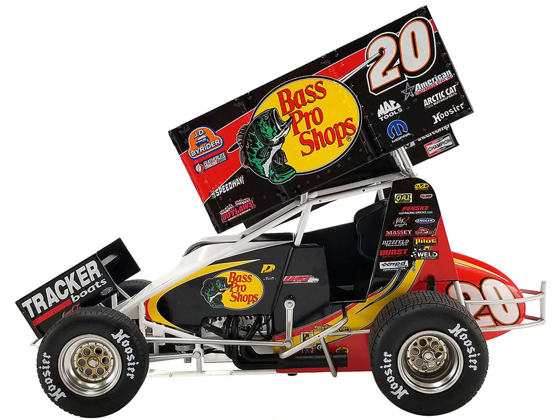 Winged Sprint Car #20 Danny Lasoski "Bass Pro Shops" "National Sprint Car Hall of Fame" 1/18 Diecast Model Car by ACME-2