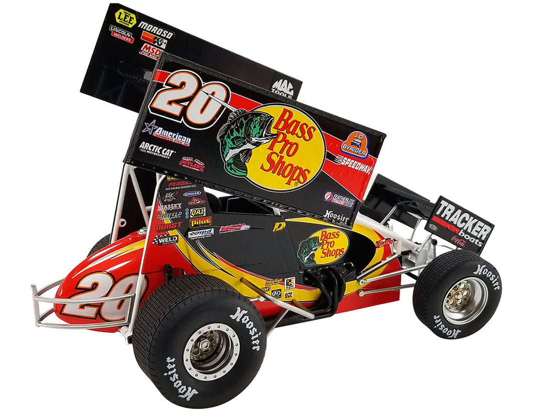 Winged Sprint Car #20 Danny Lasoski "Bass Pro Shops" "National Sprint Car Hall of Fame" 1/18 Diecast Model Car by ACME-3