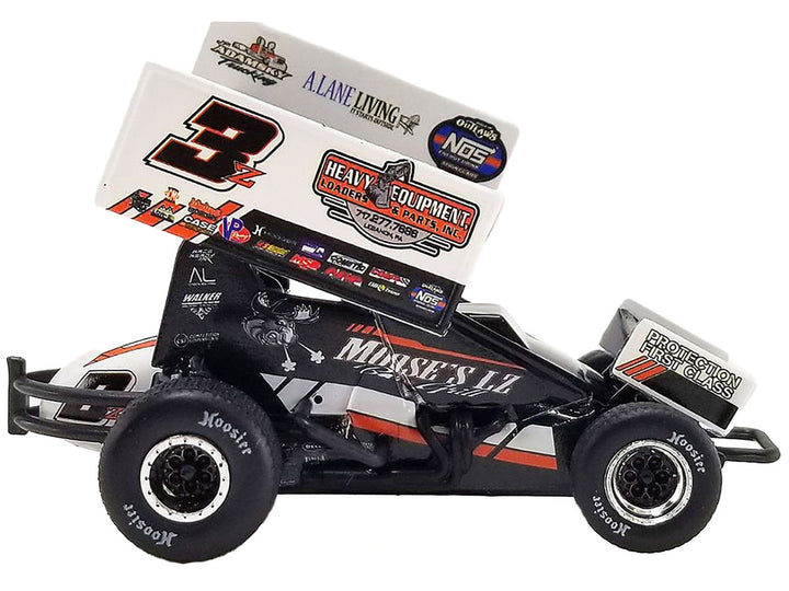 Winged Sprint Car #3Z Brock Zearfoss "Moose's LZ Bar and Grill" Brock Zearfoss Racing "World of Outlaws" (2023) 1/18 Diecast Model Car by ACME-1