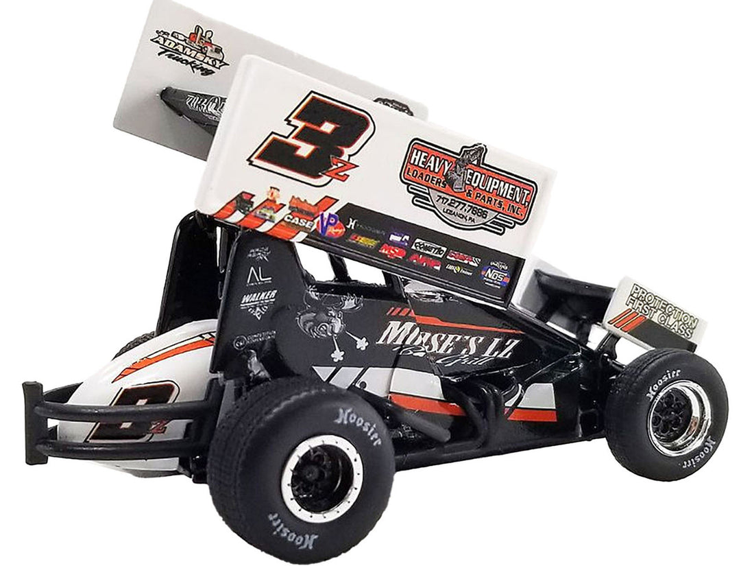 Winged Sprint Car #3Z Brock Zearfoss "Moose's LZ Bar and Grill" Brock Zearfoss Racing "World of Outlaws" (2023) 1/18 Diecast Model Car by ACME-2