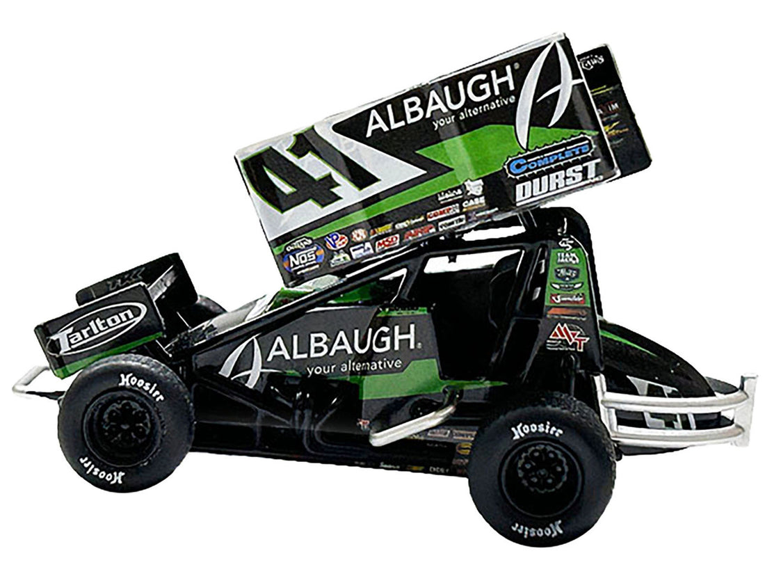 Winged Sprint Car #41 Carson Macedo "Albaugh" Jason Johnson Racing "World of Outlaws" (2024) 1/18 Diecast Model Car by ACME-0