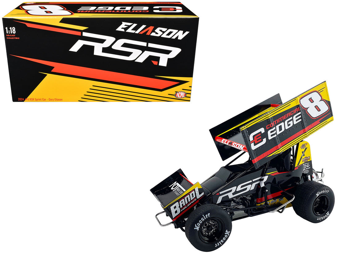 Winged Sprint Car #8 Cory Eliason "Commercial Edge" RSR "High Limit Sprint Car Series" (2024) 1/18 Diecast Model Car by ACME-2