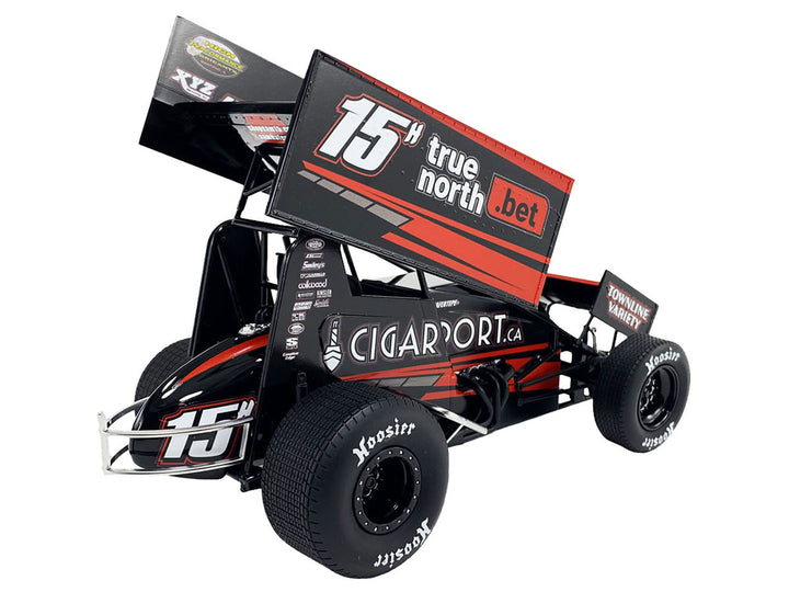 Winged Sprint Car #15H Sam Hafertepe Jr. "True North .Bet" Hill's Racing "World of Outlaws" (2024) 1/18 Diecast Model Car by ACME-1