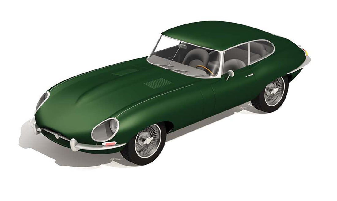 Jaguar E-Type 1:32 Plastic Model Starter Set Set by Airfix | A55009 Left Front / Side View