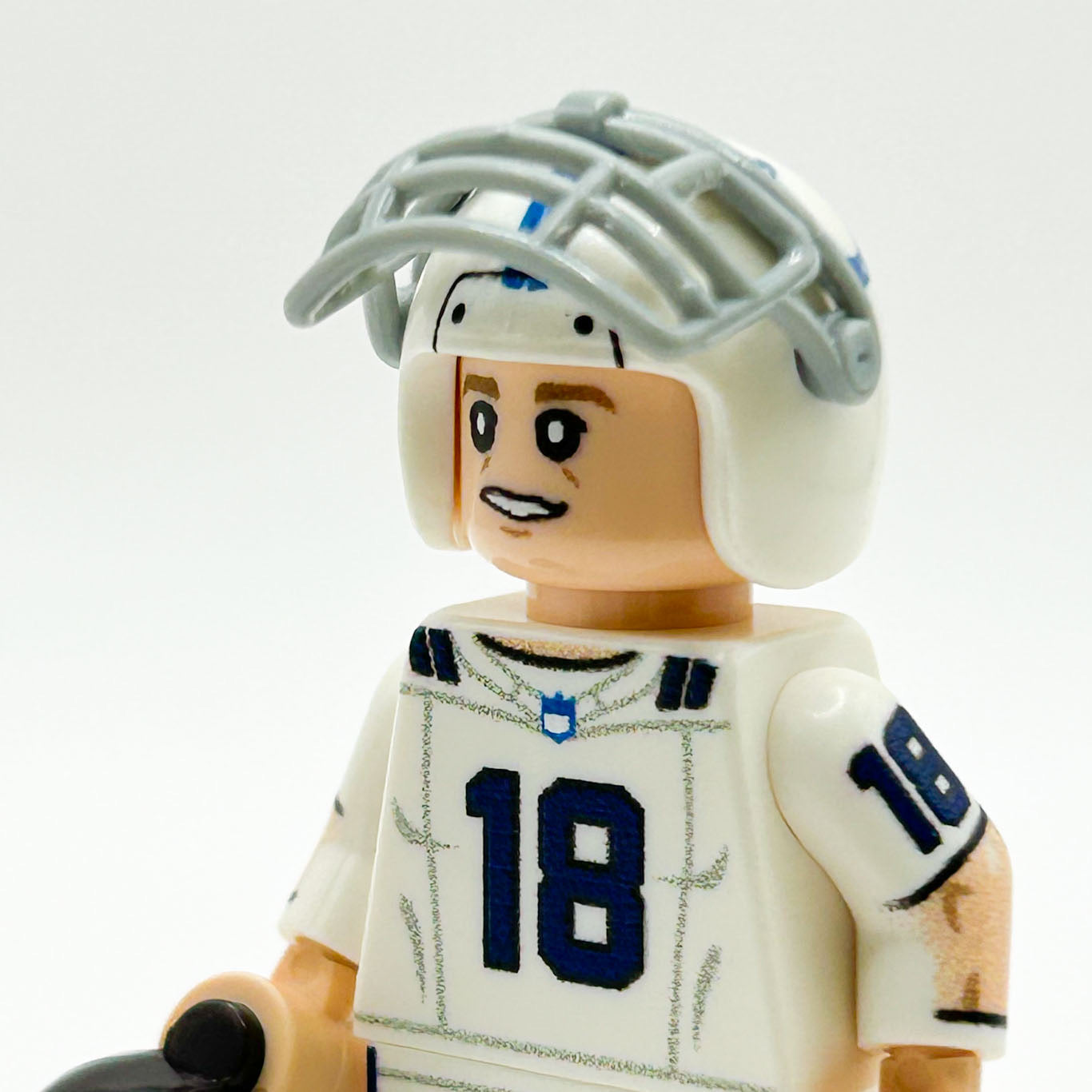 Indy Football Player #18 QB Minifig made using LEGO parts - B3 Customs 2