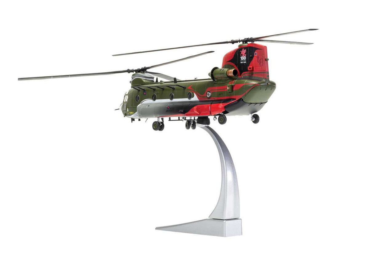 Boeing Chinook HC.4 Helicopter "ZA712 RAF No.18 (B) Squadron 100 Years Anniversary Scheme RAF Odiham" (September 2016) Royal Air Force "The Aviation Archive" Series 1/72 Diecast Model by Corgi-1