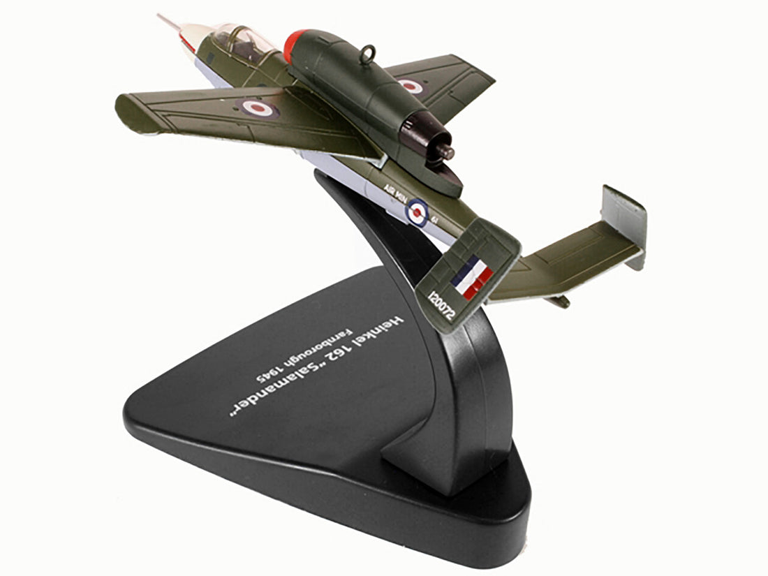 Heinkel 162 "Salamander" Jet Fighter Farnborough England (1945) "Oxford Aviation" Series 1/72 Diecast Model Airplane by Oxford Diecast-2