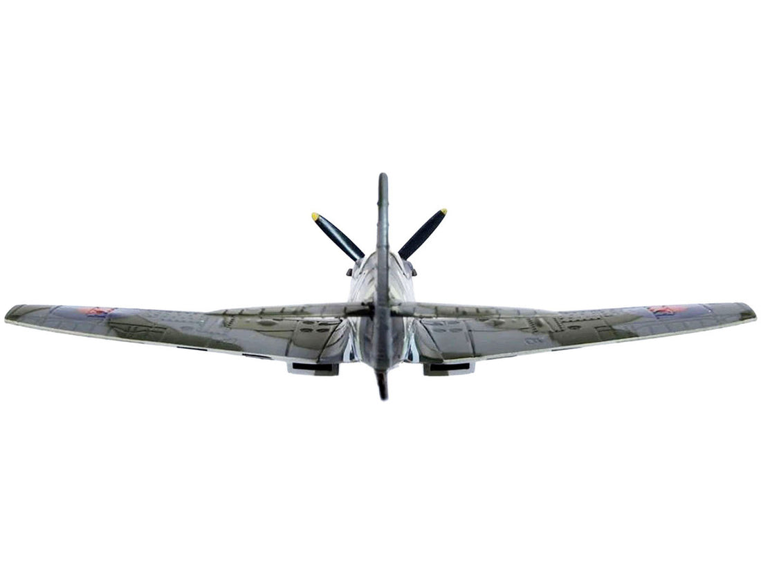 Supermarine Spitfire Mk IXE Fighter Aircraft "21-T 443 Squadron 127 Wing Belgium" (1945) Royal Canadian Air Force "Oxford Aviation" Series 1/72 Diecast Model Airplane by Oxford Diecast-2