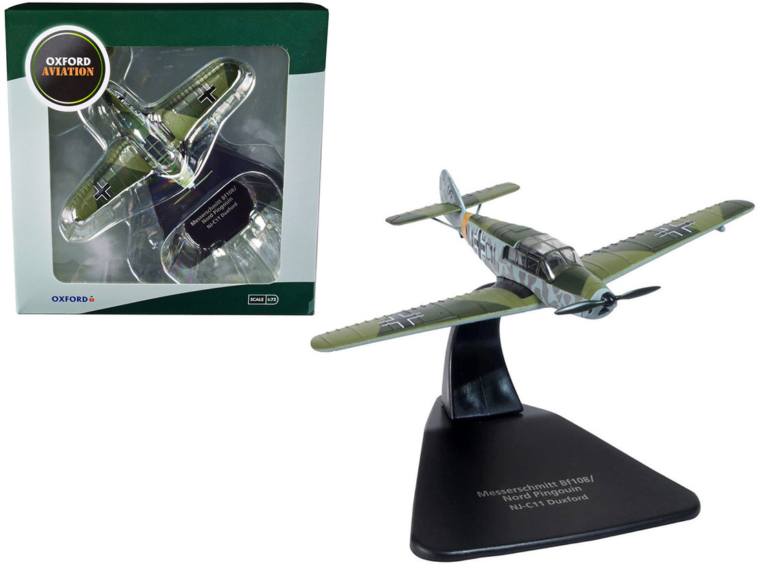 Messerschmitt Bf 108/Nord Pingouin War Plane NJ-C11 Duxford "Oxford Aviation" Series 1/72 Diecast Model Airplane by Oxford Diecast-0