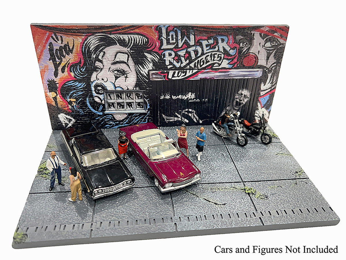 "American Diorama X INK BMBRS - LA Lowrider" Street Art Diorama for 1/64 Scale Models by American Diorama-3