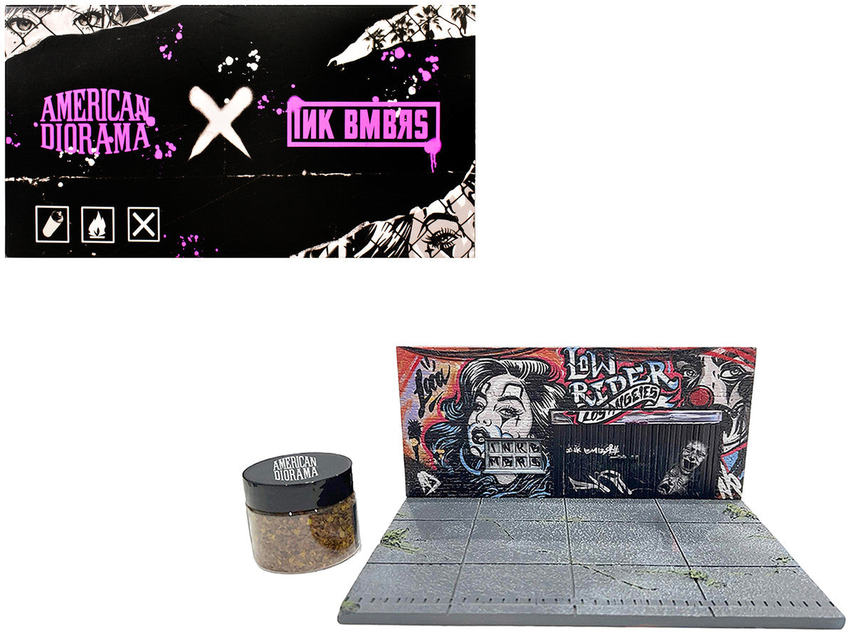 "American Diorama X INK BMBRS - LA Lowrider" Street Art Diorama for 1/64 Scale Models by American Diorama-4