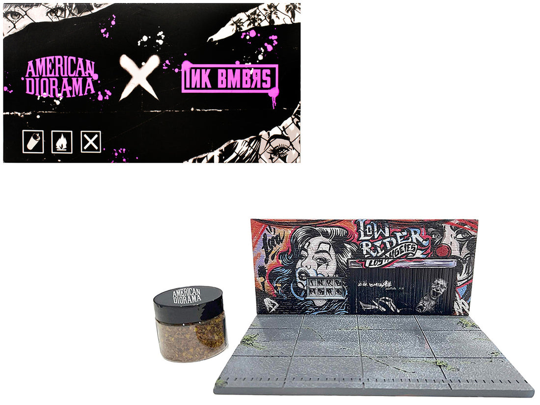"American Diorama X INK BMBRS - LA Lowrider" Street Art Diorama for 1/64 Scale Models by American Diorama-4