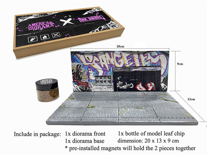 "American Diorama X INK BMBRS - LA Graffiti" Street Art Diorama for 1/64 Scale Models by American Diorama-0
