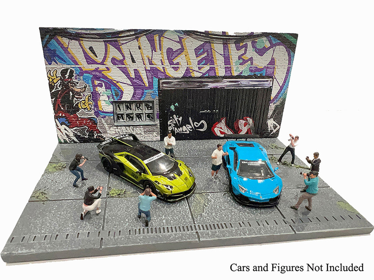 "American Diorama X INK BMBRS - LA Graffiti" Street Art Diorama for 1/64 Scale Models by American Diorama-3